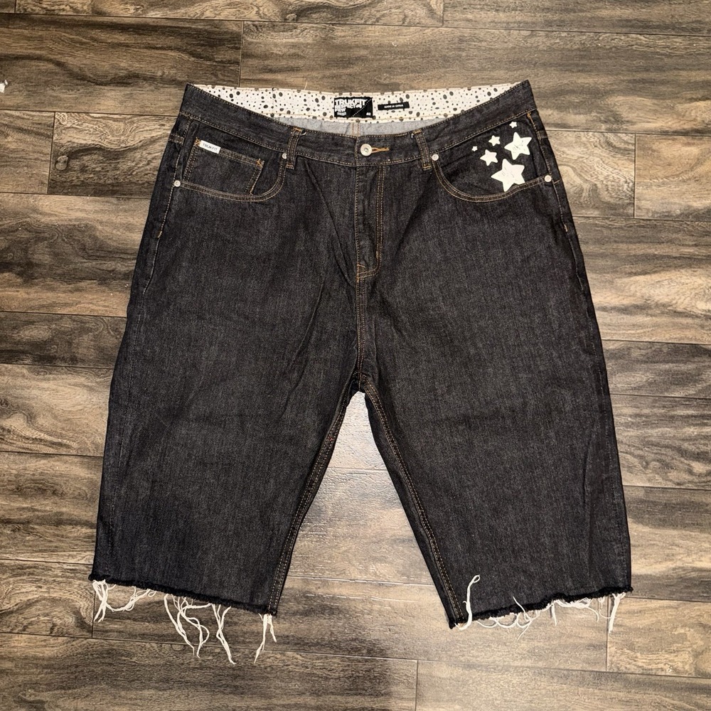Y2K TRUKFIT Relaxed Baggy Denim Jean Shorts Men's Size 42 Inseam 15" Lil Wayne